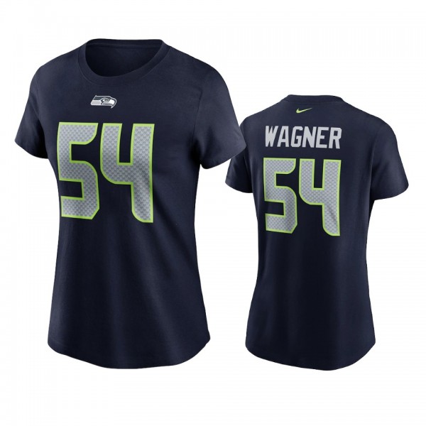 Women's Seattle Seahawks Bobby Wagner Navy Name Nu...