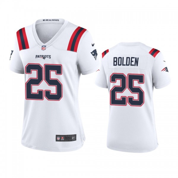 Women's New England Patriots Brandon Bolden White ...