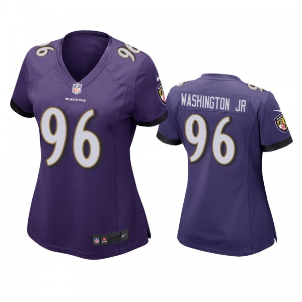 Women's Baltimore Ravens Broderick Washington Jr. Purple Game Jersey