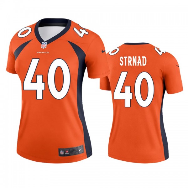 Denver Broncos Justin Strnad Orange Legend Jersey ...
