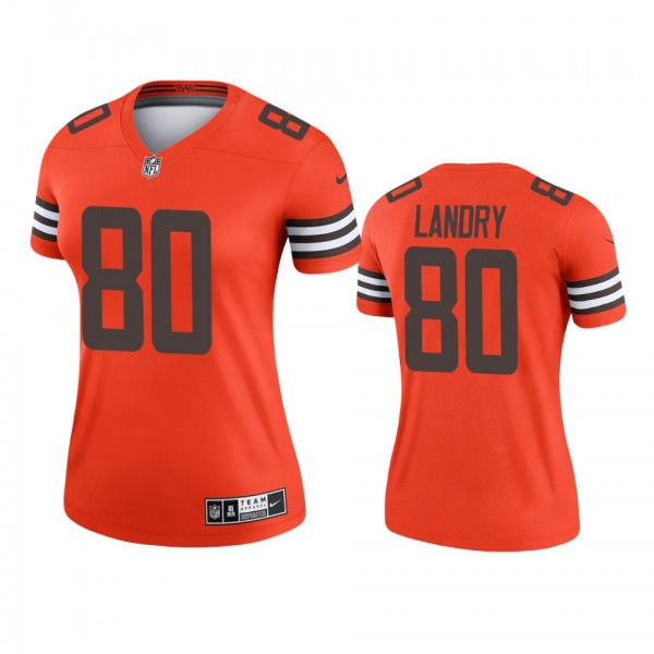 Women's Cleveland Browns Jarvis Landry Orange Inve...