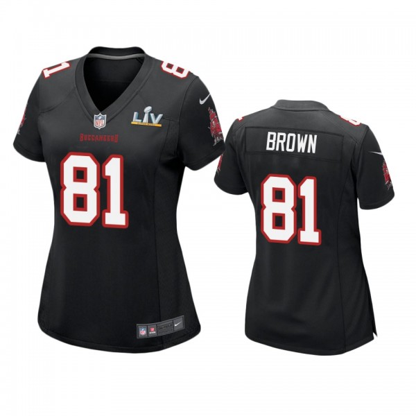 Women's Tampa Bay Buccaneers Antonio Brown Black Super Bowl LV Game Fashion Jersey