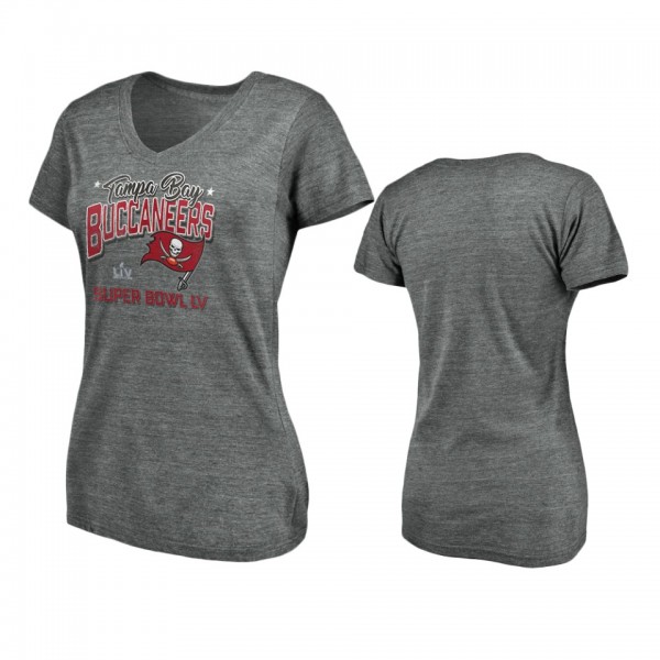 Women's Tampa Bay Buccaneers Gray Super Bowl LV Punt Return T-Shirt