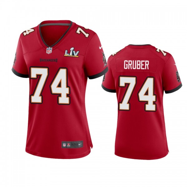 Women's Tampa Bay Buccaneers Paul Gruber Red Super Bowl LV Game Jersey