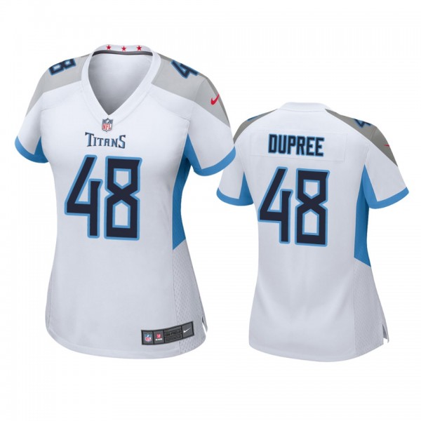 Women's Tennessee Titans Bud Dupree White Game Jer...