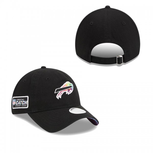 Women's Buffalo Bills Black 2023 NFL Crucial Catch 9TWENTY Adjustable Hat