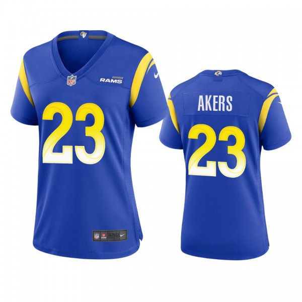 Women's Los Angeles Rams Cam Akers Royal Game Jers...
