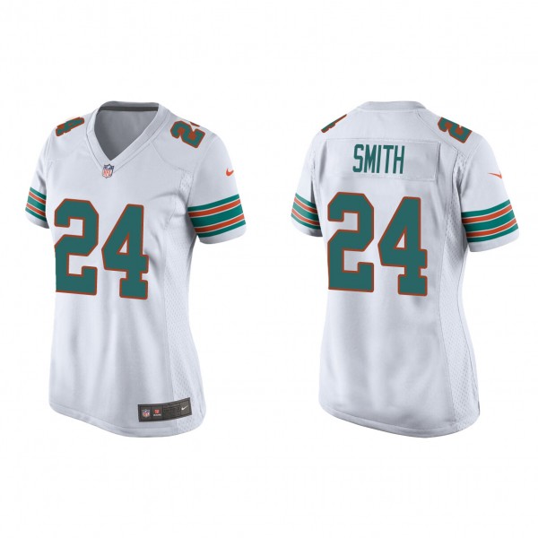 Women's Miami Dolphins Cam Smith White 2023 NFL Dr...