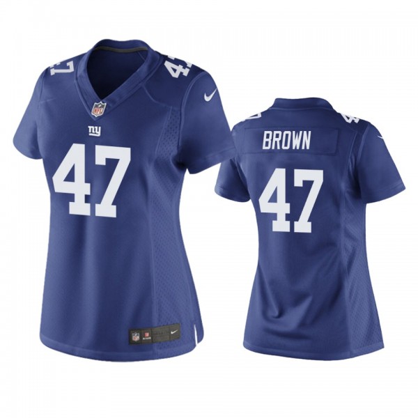 Women's New York Giants Cameron Brown Royal Game J...