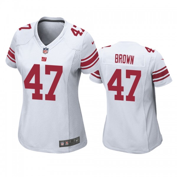 Women's New York Giants Cameron Brown White Game Jersey
