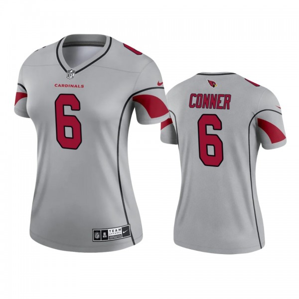 Women's Arizona Cardinals James Conner Gray Inverted Legend Jersey