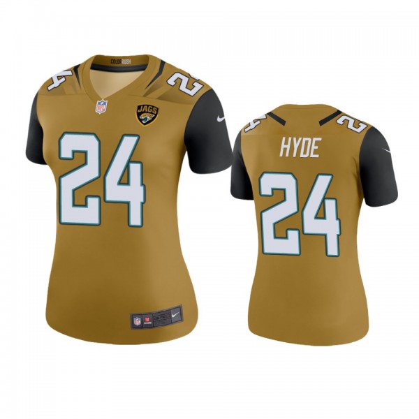Jacksonville Jaguars Carlos Hyde Gold Color Rush L...