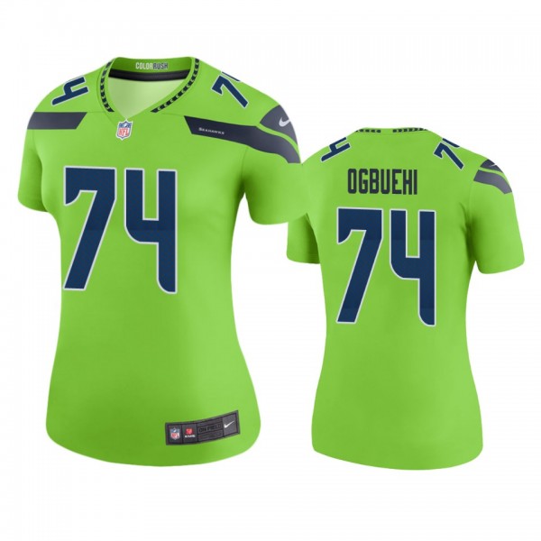 Seattle Seahawks Cedric Ogbuehi Green Color Rush L...