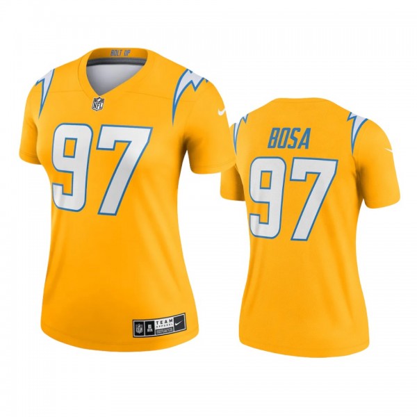 Women's Los Angeles Chargers Joey Bosa Gold Inverted Legend Jersey
