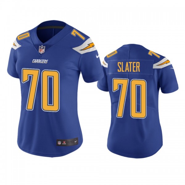 Women's Los Angeles Chargers Rashawn Slater Royal Color Rush Limited Jersey