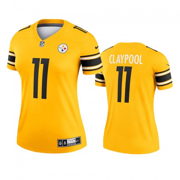 Pittsburgh Steelers Chase Claypool Gold Inverted L...