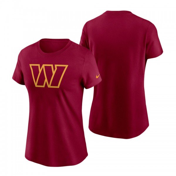 Women's Washington Commanders Nike Burgundy Logo Cotton Essential T-Shirt