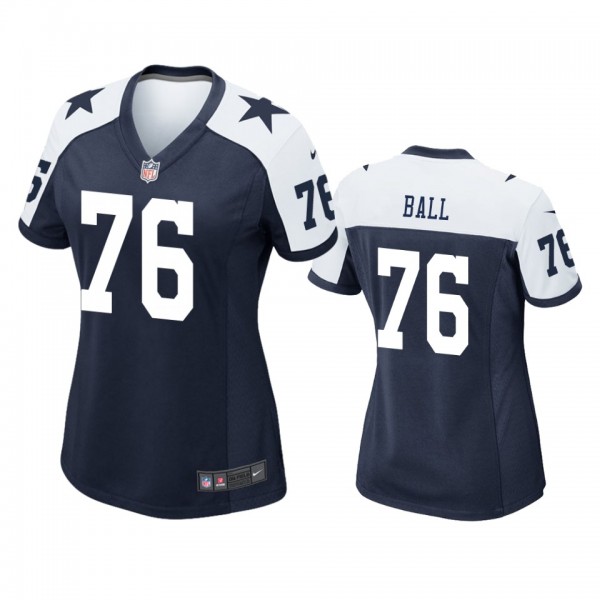 Women's Dallas Cowboys Josh Ball Navy Alternate Game Jersey