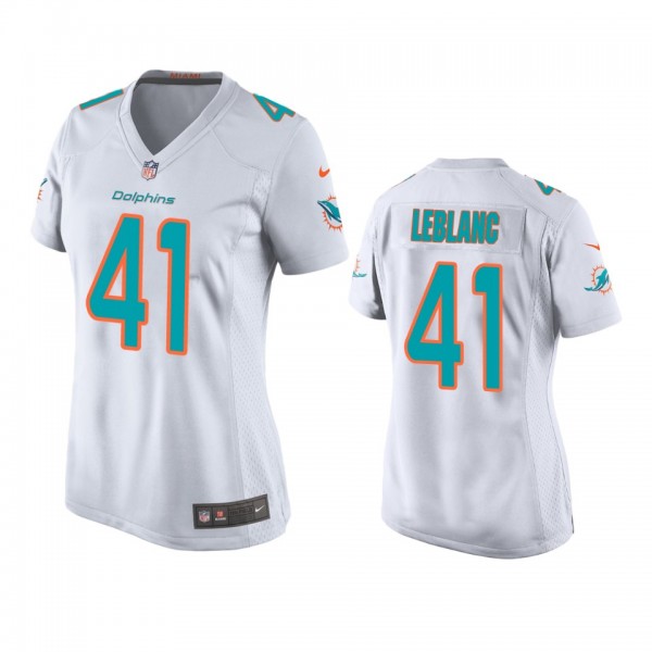 Women's Miami Dolphins Cre'Von LeBlanc White Game Jersey