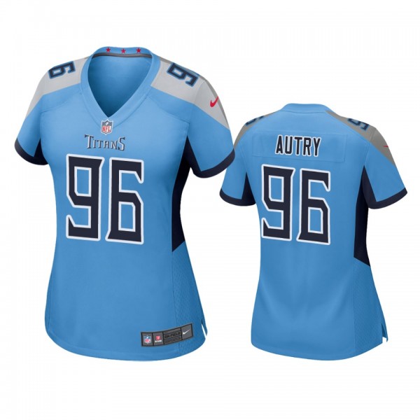 Women's Tennessee Titans Denico Autry Light Blue Game Jersey