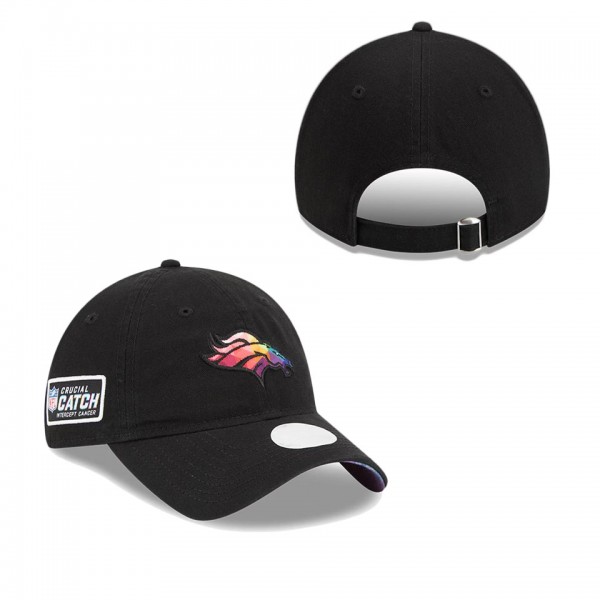 Women's Denver Broncos Black 2023 NFL Crucial Catch 9TWENTY Adjustable Hat