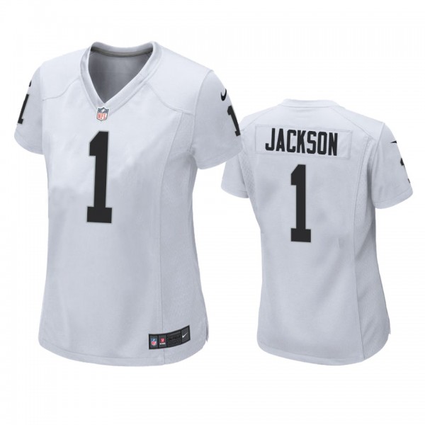 Women's Las Vegas Raiders DeSean Jackson White Gam...