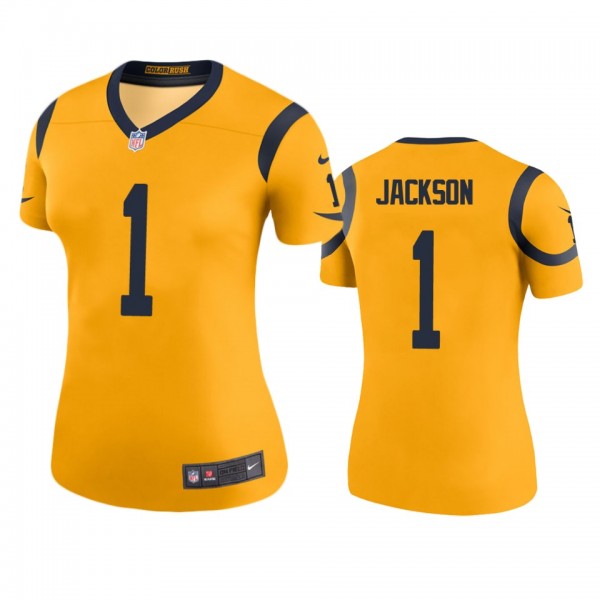 Los Angeles Rams DeSean Jackson Gold Color Rush Le...