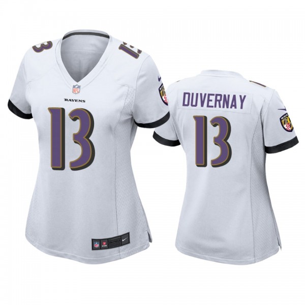 Women's Baltimore Ravens Devin Duvernay White Game...