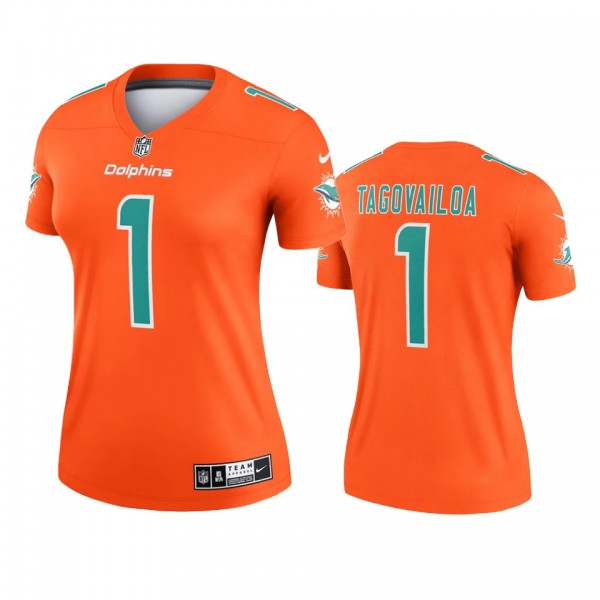 Women's Miami Dolphins Tua Tagovailoa Orange Inver...