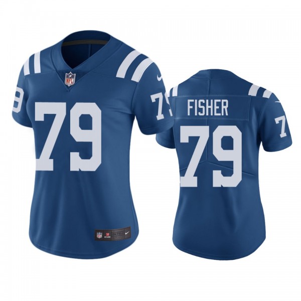 Women's Indianapolis Colts Eric Fisher Royal Color Rush Limited Jersey