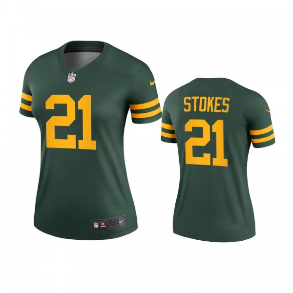 Green Bay Packers Eric Stokes Green Alternate Lege...