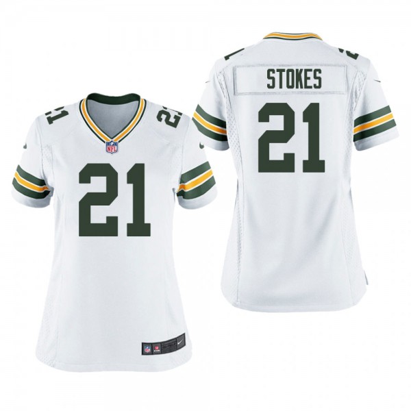 Women's Green Bay Packers Eric Stokes White Game J...