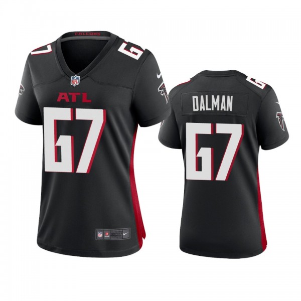 Women's Atlanta Falcons Drew Dalman Black Game Jer...