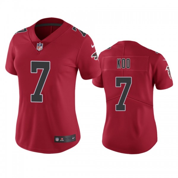 Women's Atlanta Falcons Younghoe Koo Red Color Rush Limited Jersey
