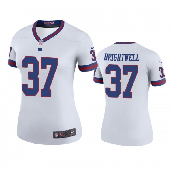 New York Giants Gary Brightwell White Color Rush L...