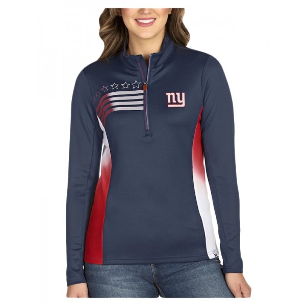 Women's New York Giants Navy Liberty Quarter-Zip P...