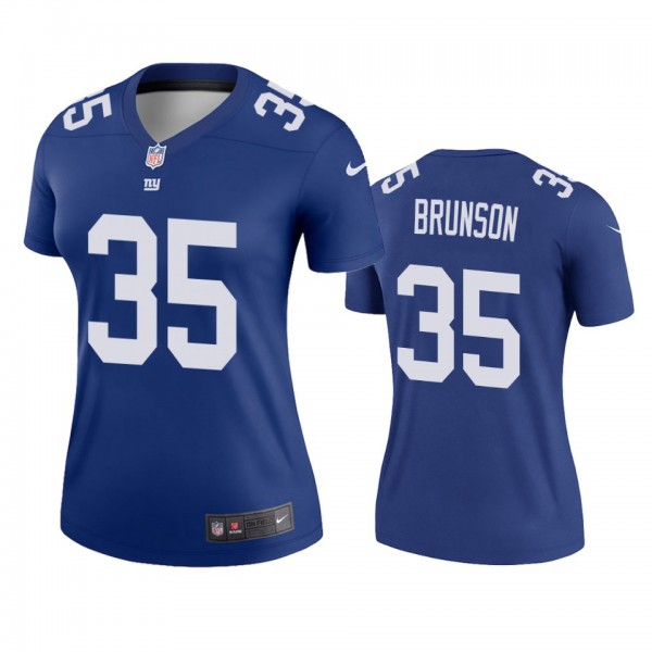 New York Giants T.J. Brunson Royal Legend Jersey -...