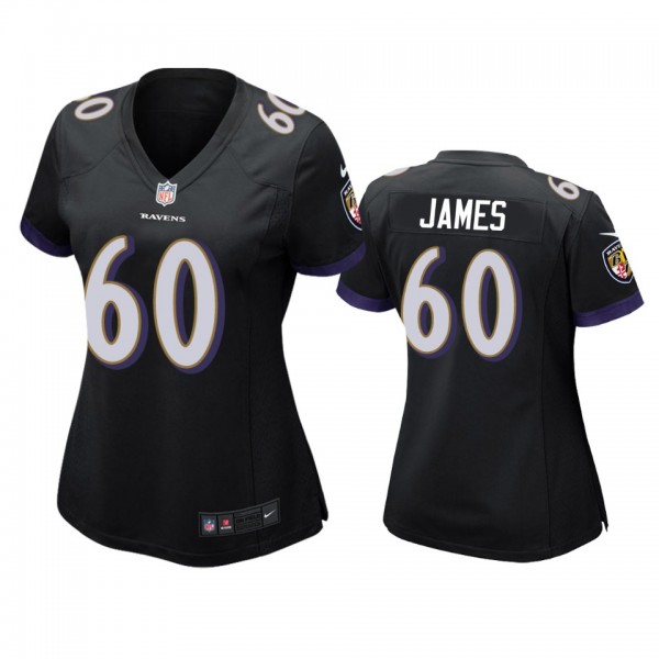 Women's Baltimore Ravens Ja'Wuan James Black Game ...