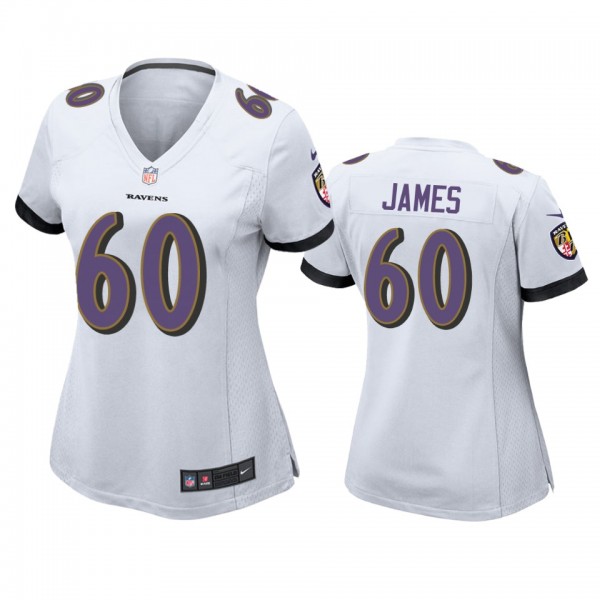 Women's Baltimore Ravens Ja'Wuan James White Game ...