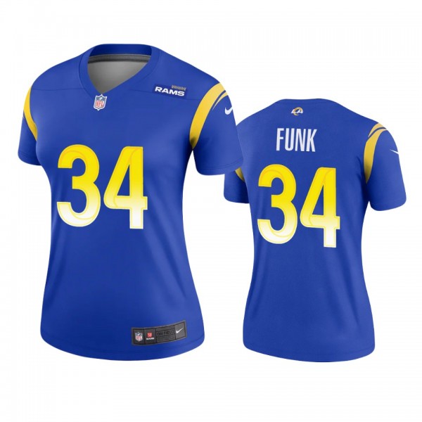 Los Angeles Rams Jake Funk Royal Legend Jersey - W...