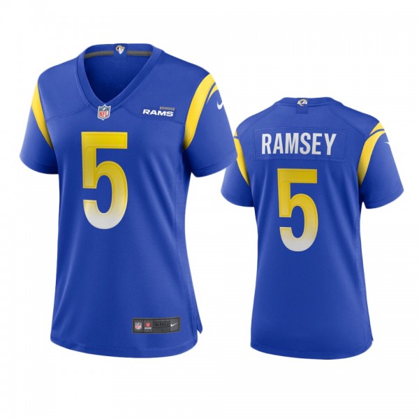 Women's Los Angeles Rams Jalen Ramsey Royal Game J...