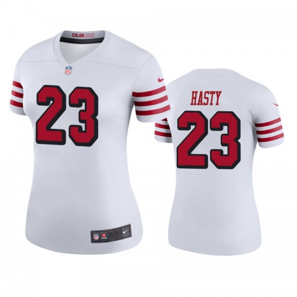 San Francisco 49ers JaMycal Hasty White Color Rush...