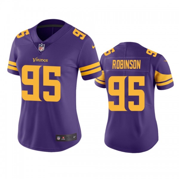 Women's Minnesota Vikings Janarius Robinson Purple Color Rush Limited Jersey