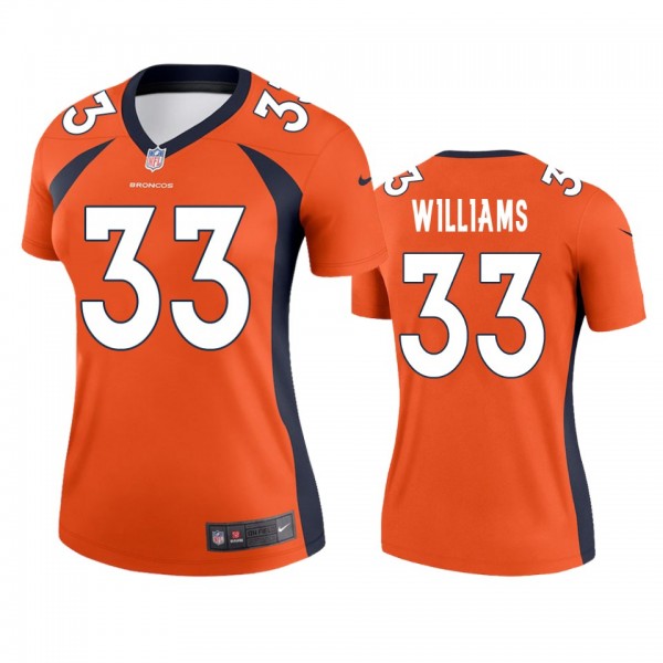 Denver Broncos Javonte Williams Orange Legend Jers...