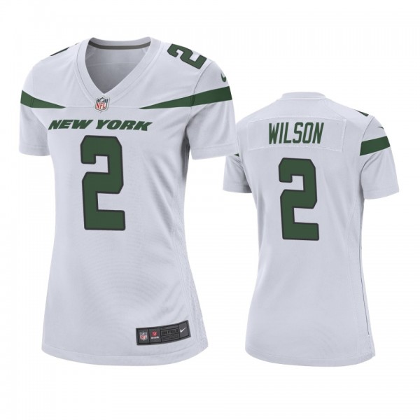 Women's New York Jets Zach Wilson White Game Jerse...