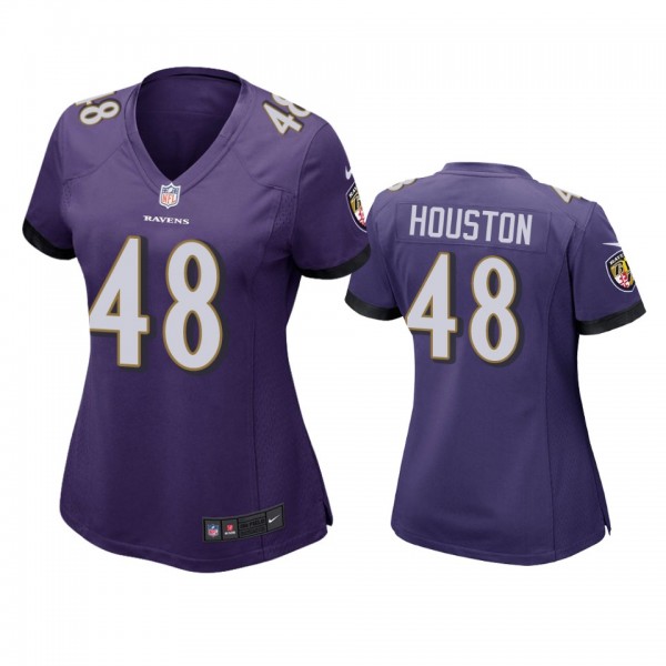 Women's Baltimore Ravens Justin Houston Purple Gam...