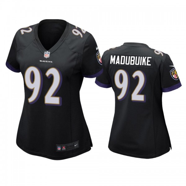 Women's Baltimore Ravens Justin Madubuike Black Ga...