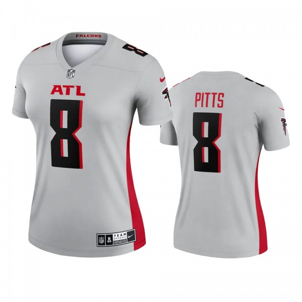 Atlanta Falcons Kyle Pitts Gray Inverted Legend Je...