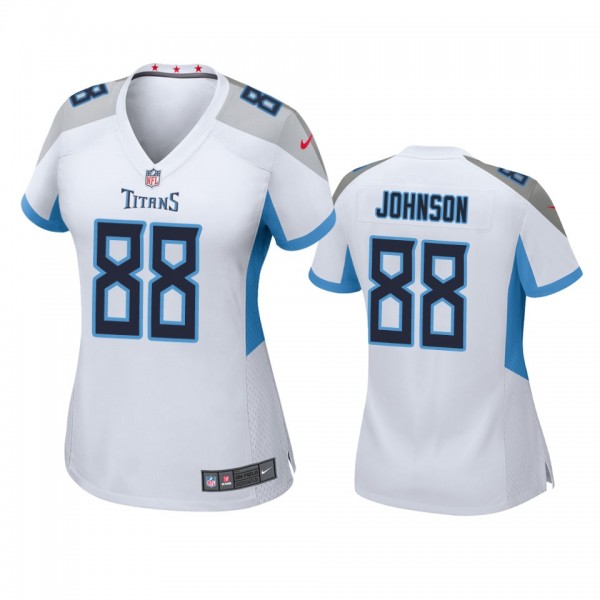 Women's Tennessee Titans Marcus Johnson White Game...