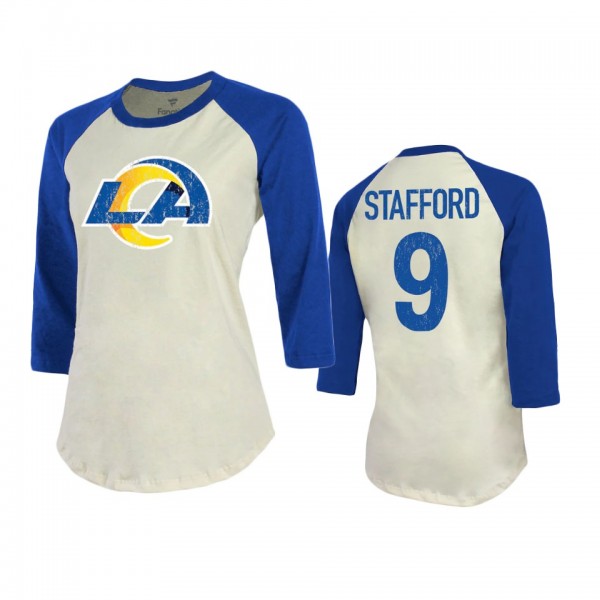 Women's Los Angeles Rams Matthew Stafford Cream Ro...